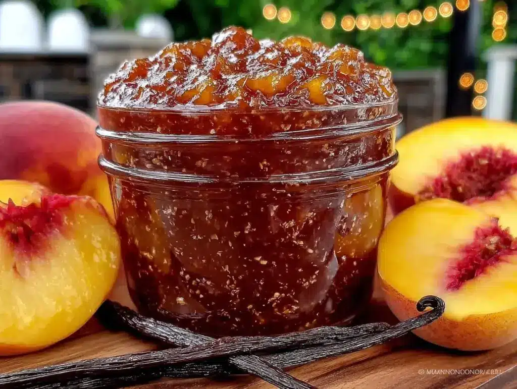 peach bourbon jam - featured image