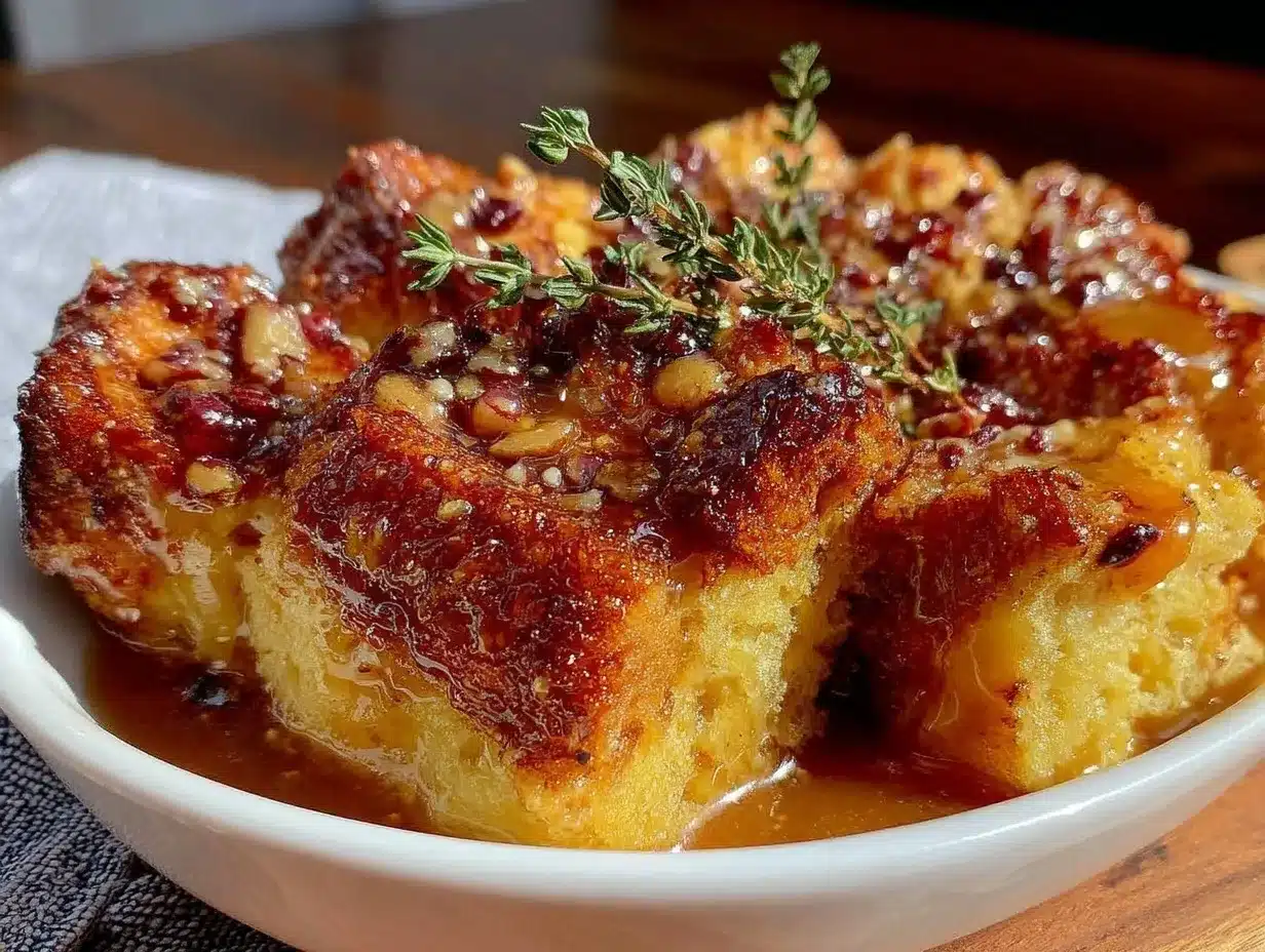 peach bread pudding preparation steps