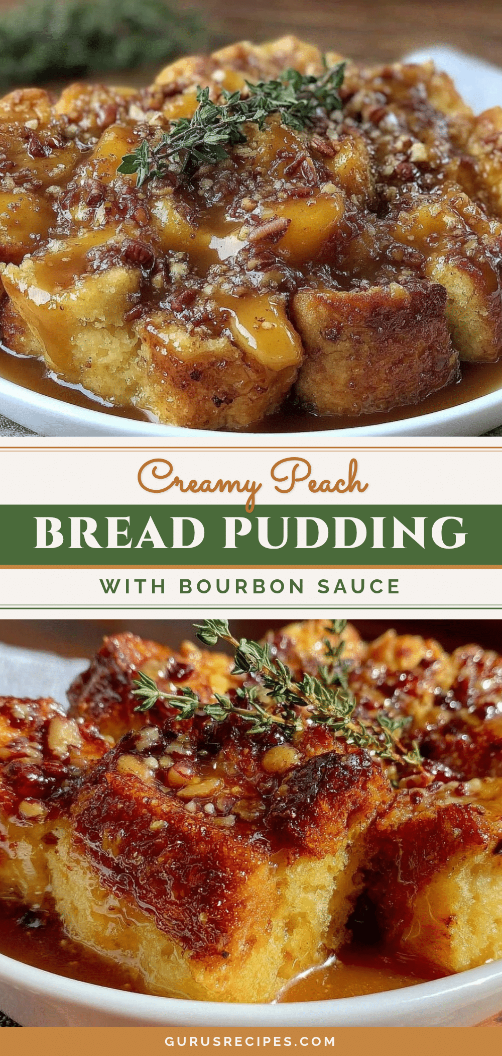 peach bread pudding recipe