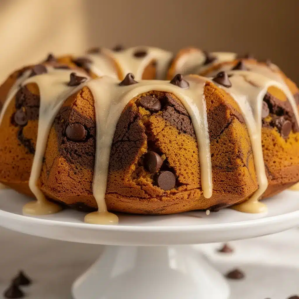 pumpkin chocolate chip swirl bundt cake preparation steps
