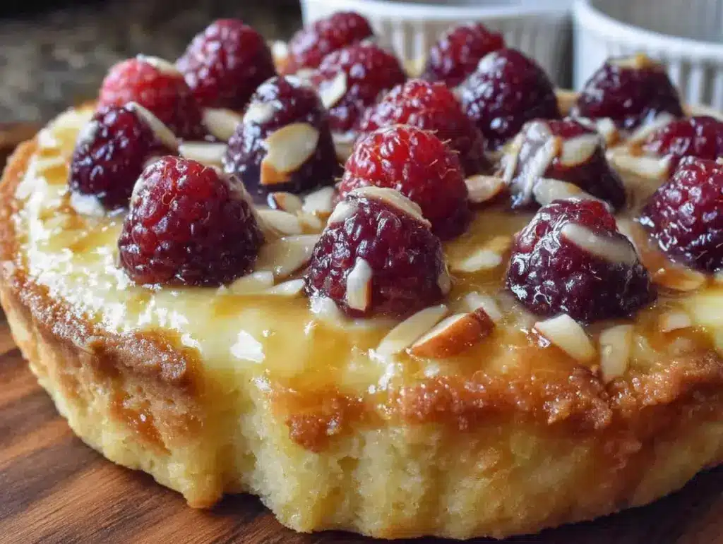 raspberry almond frangipane tart recipe - featured image