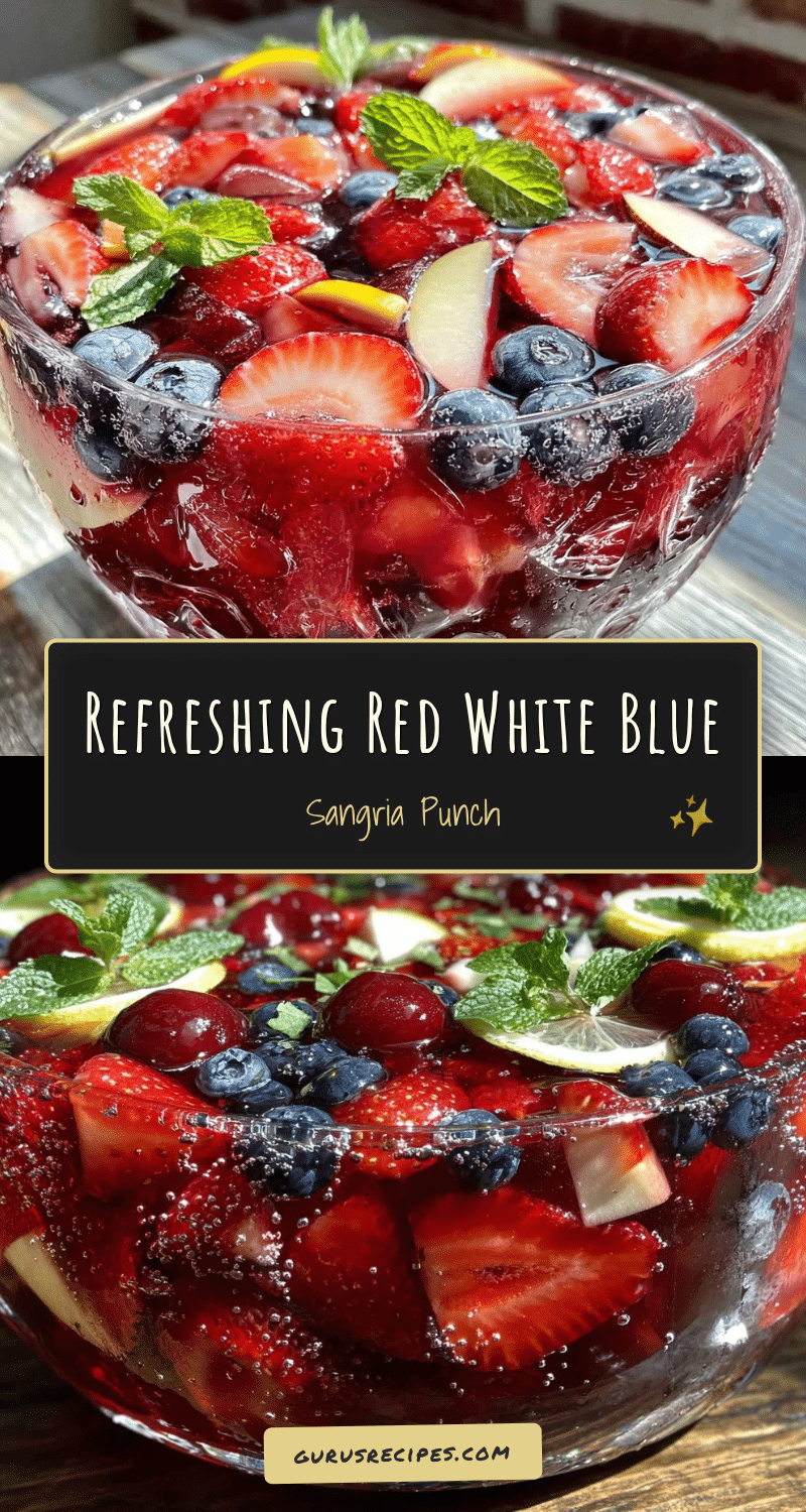 red white and blue sangria punch bowl recipe