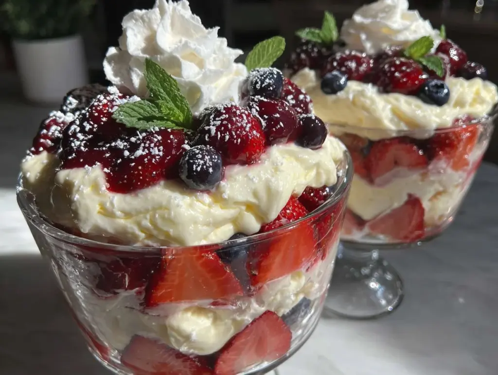 red white and blue trifle - featured image