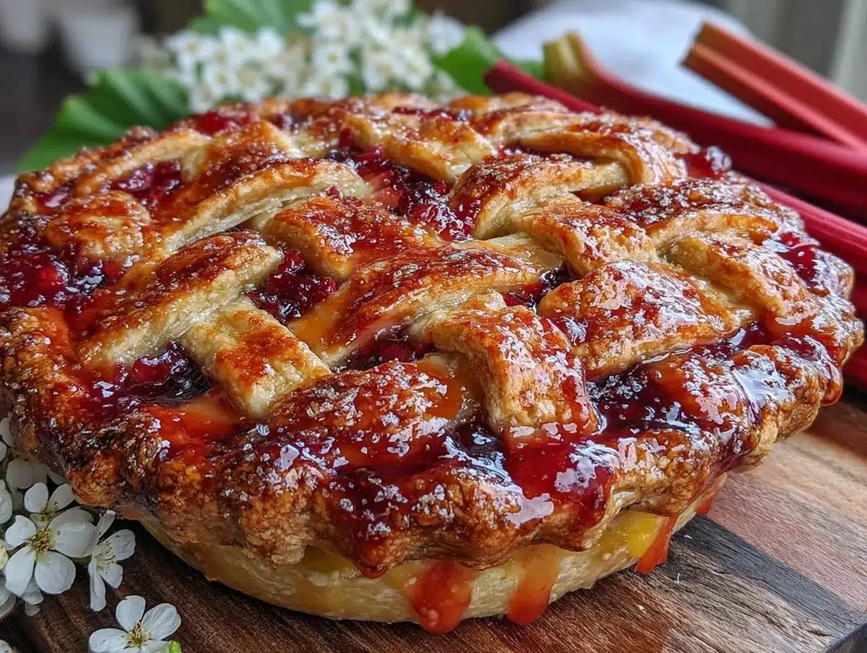 rhubarb custard pie preparation steps