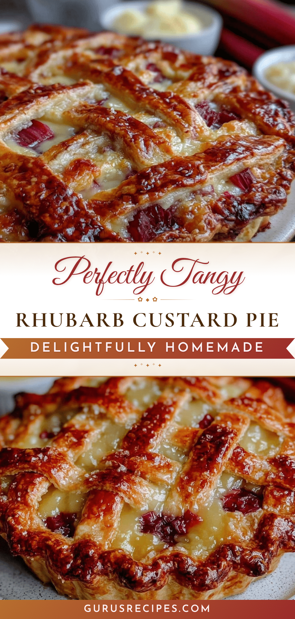 Rhubarb Custard Pie recipe