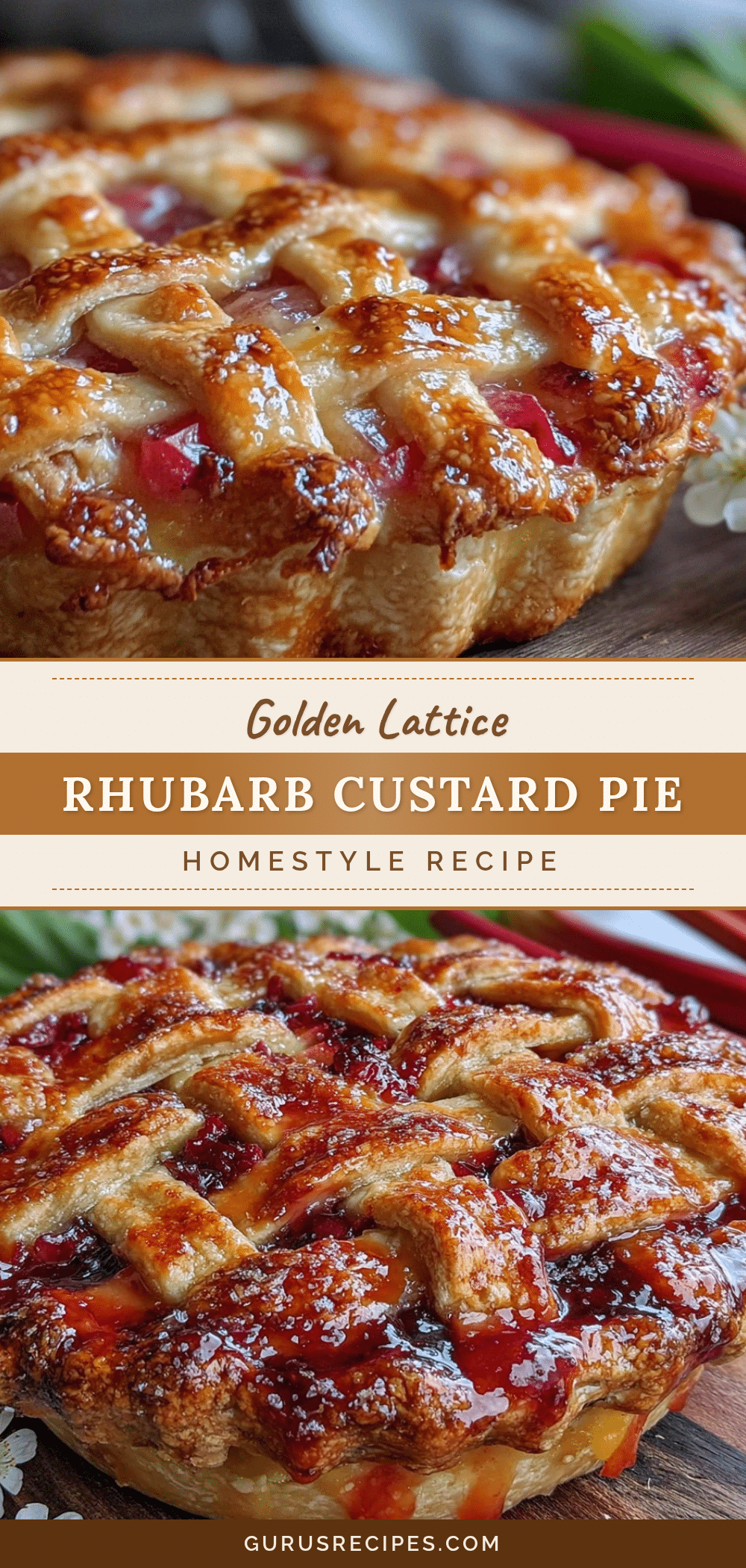 rhubarb custard pie recipe