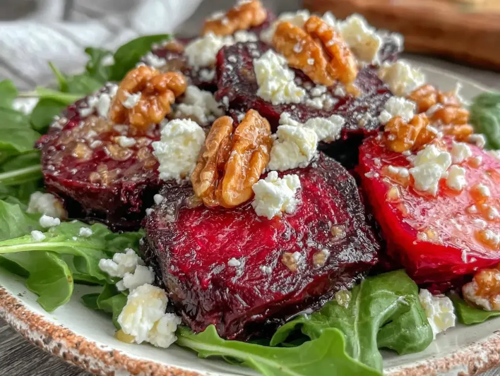 roasted beet and goat cheese salad - featured image