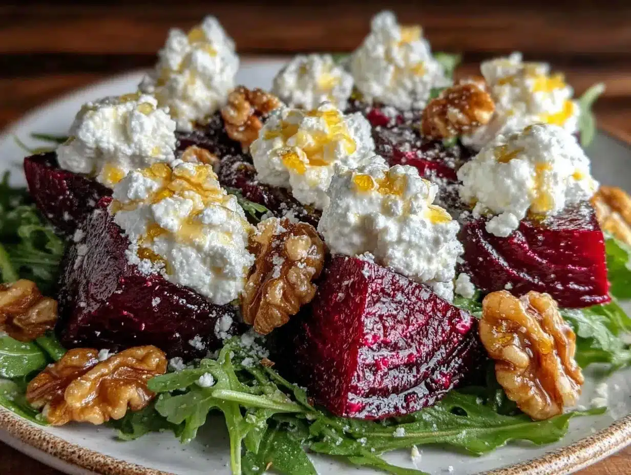roasted beet and goat cheese salad preparation steps