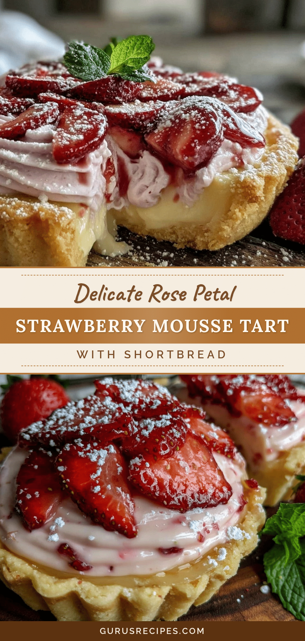 rose petal strawberry mousse tart recipe