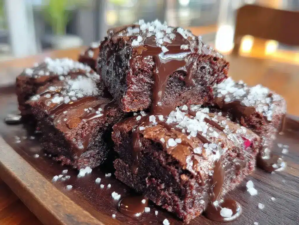 salted chocolate stout brownies - featured image