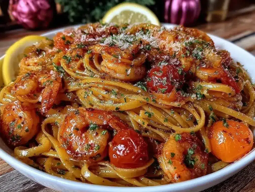 shrimp scampi pasta - featured image