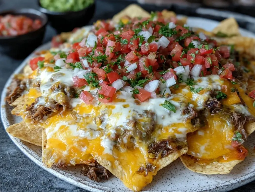 smoked beef brisket nachos - featured image
