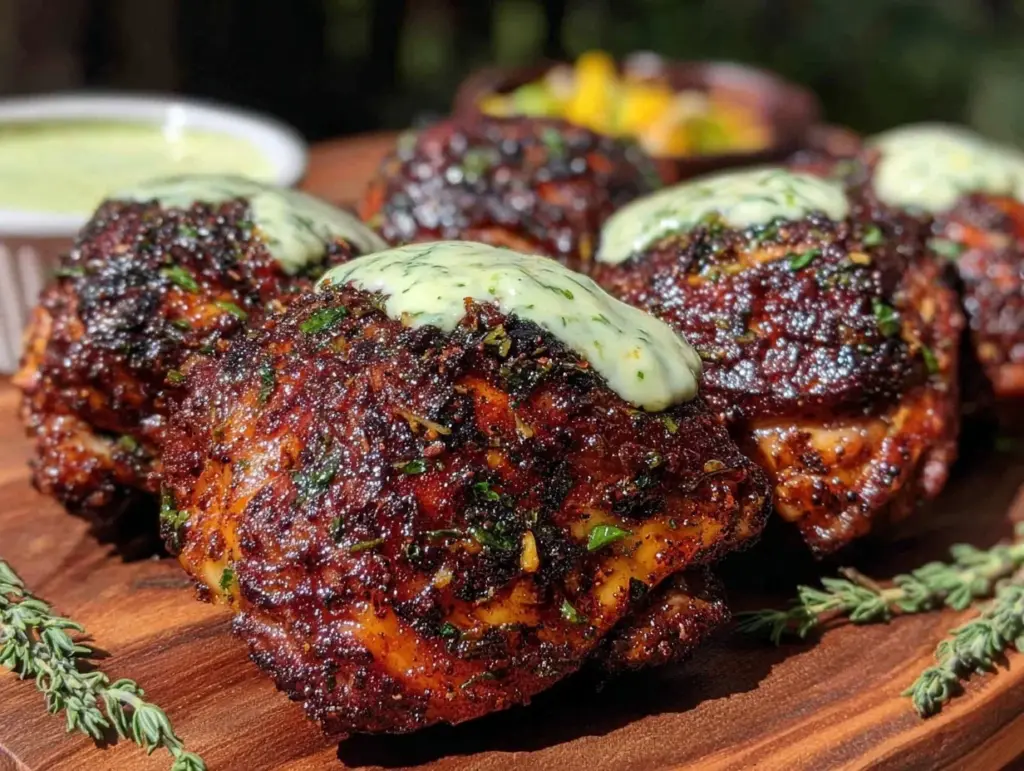 smoky blackened chicken thighs - featured image