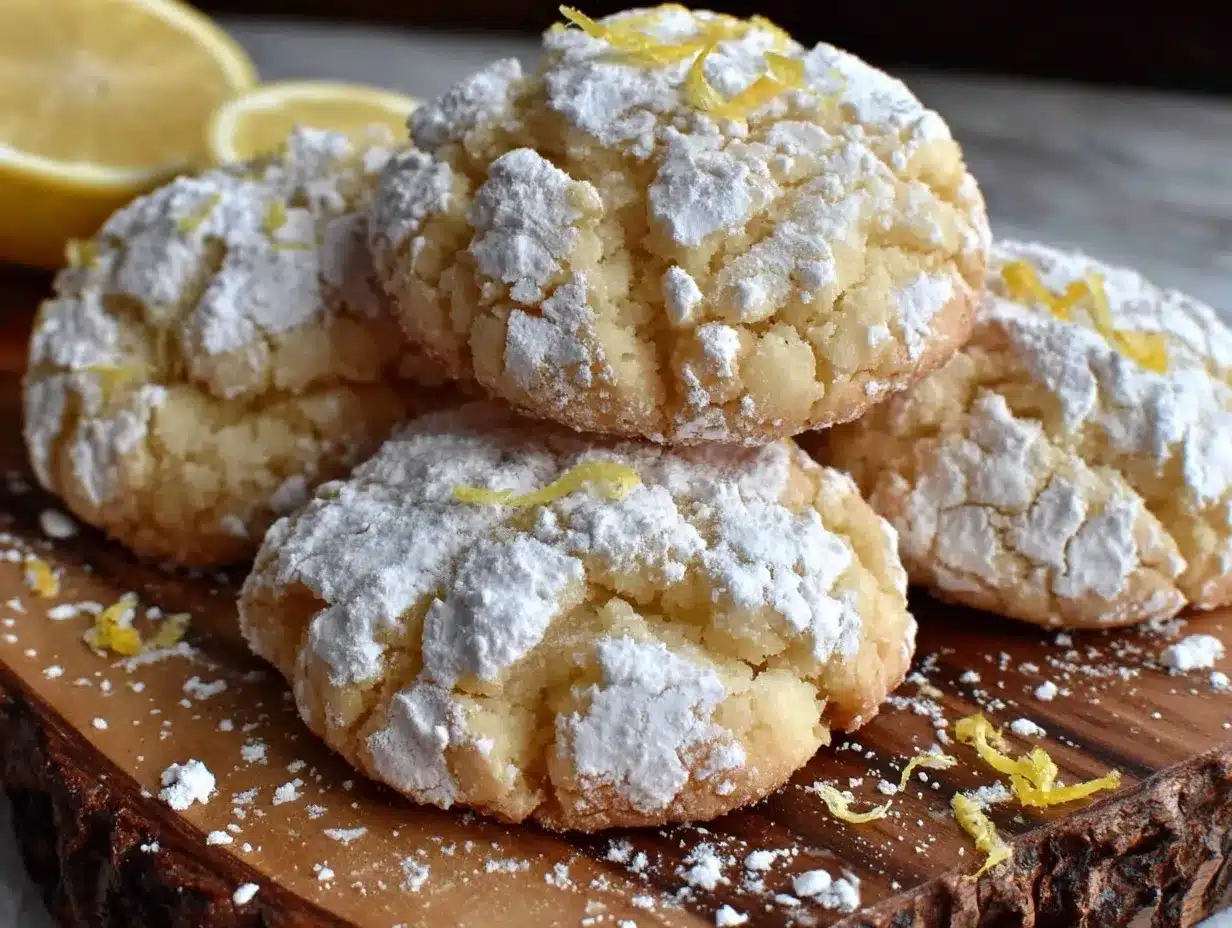 soft lemon crinkle cookies preparation steps