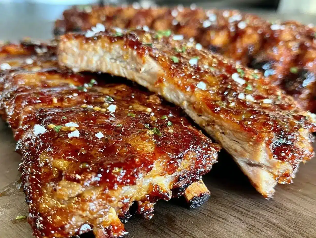 sticky honey garlic baby back ribs preparation steps