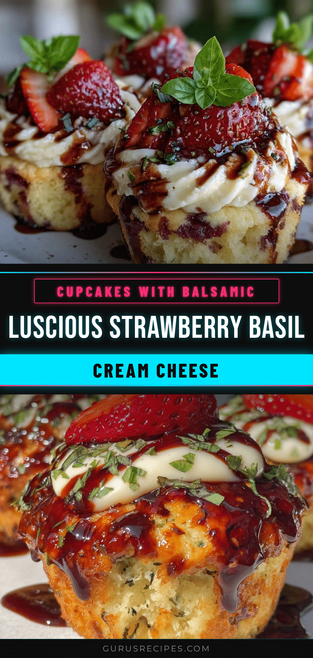 strawberry basil cupcakes recipe