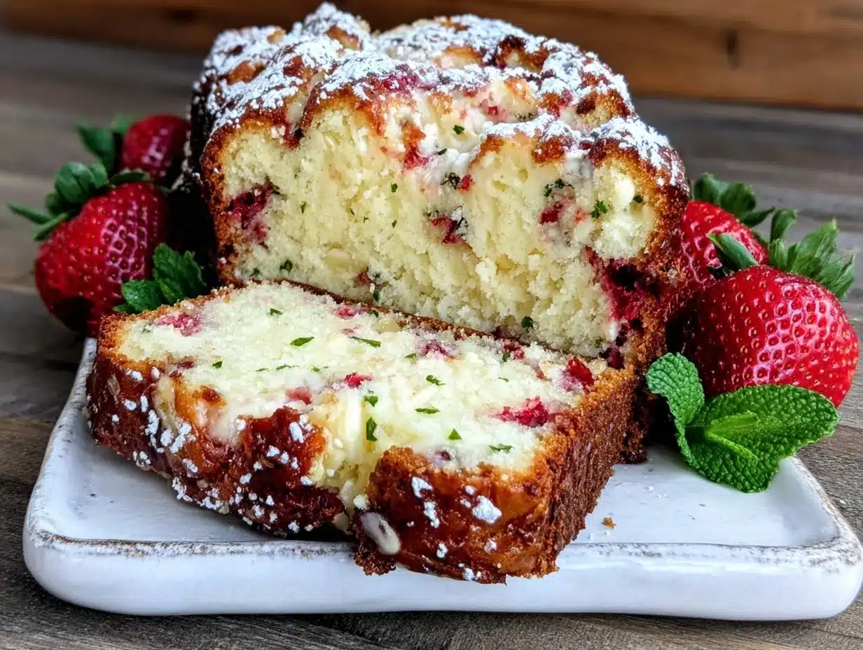 strawberry cream cheese pound cake preparation steps