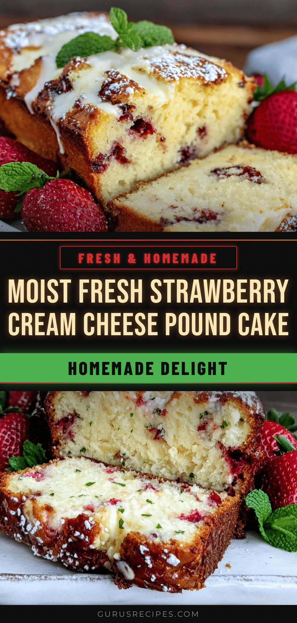 strawberry cream cheese pound cake recipe