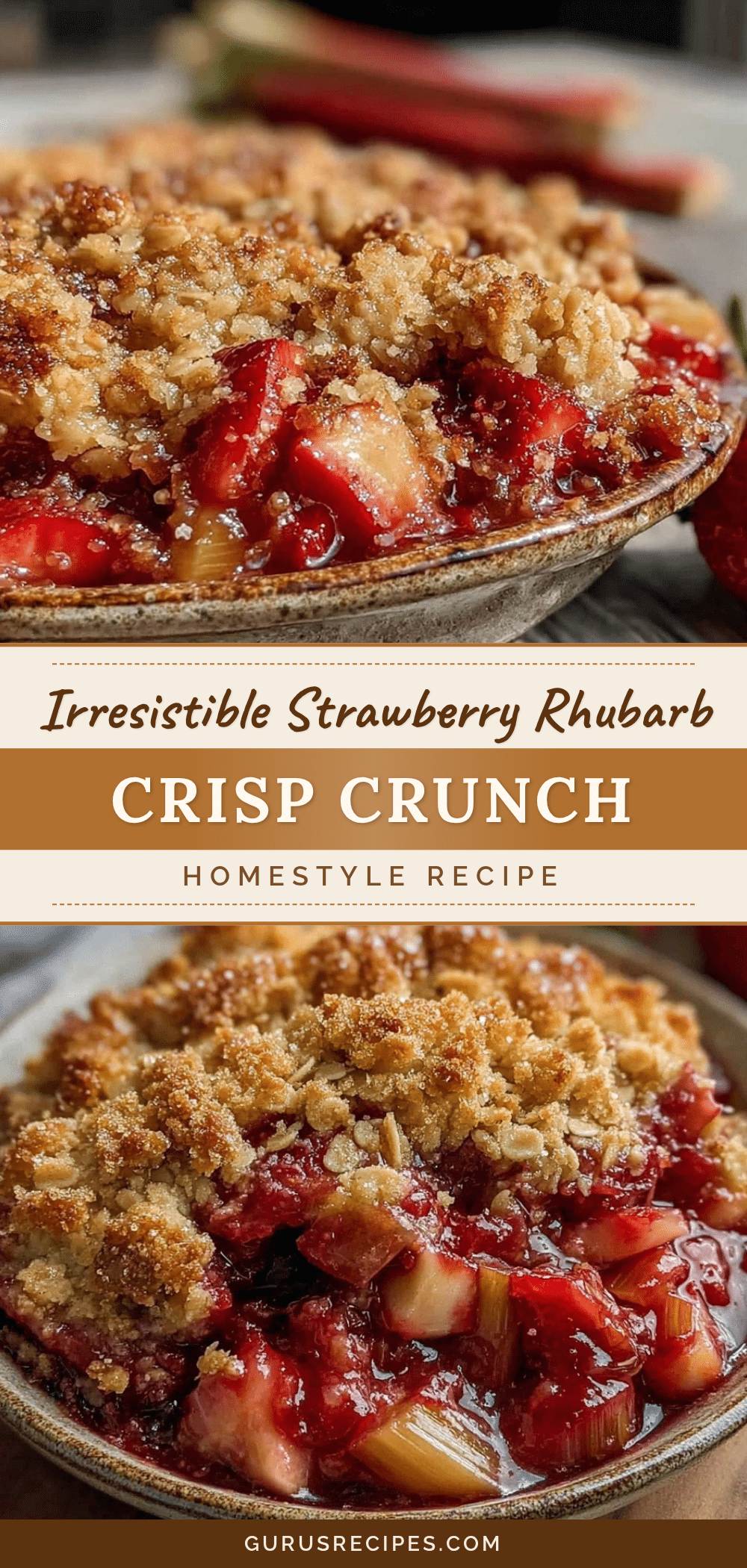 strawberry rhubarb crisp recipe