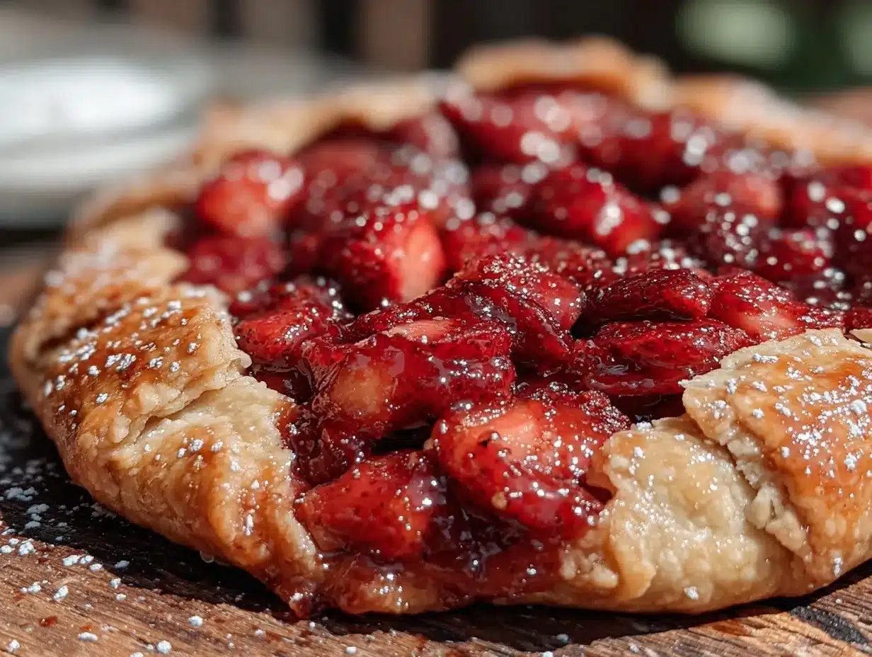 strawberry rhubarb galette preparation steps