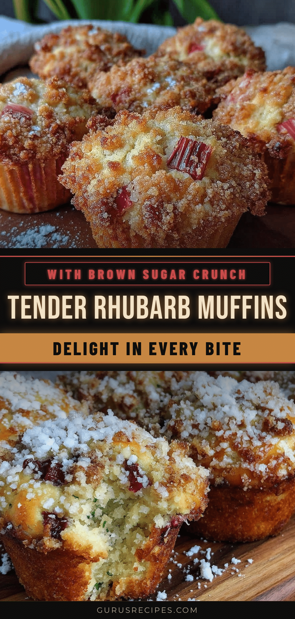tender rhubarb muffins recipe