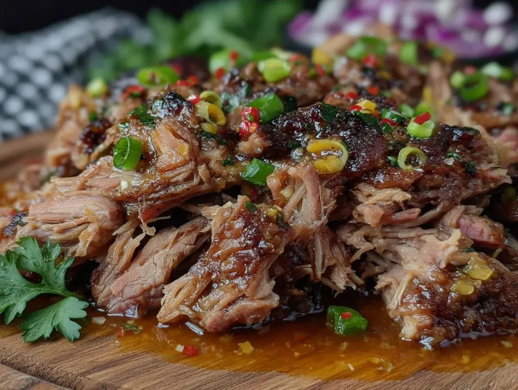 tender smoked pulled pork shoulder - featured image