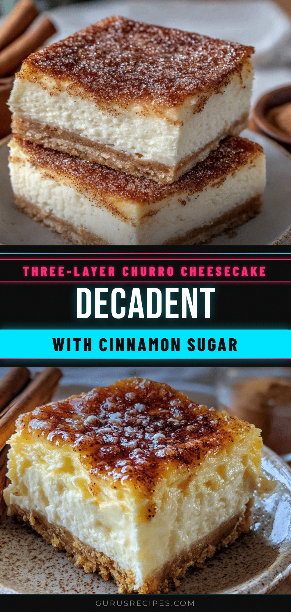 three-layer churro cheesecake recipe