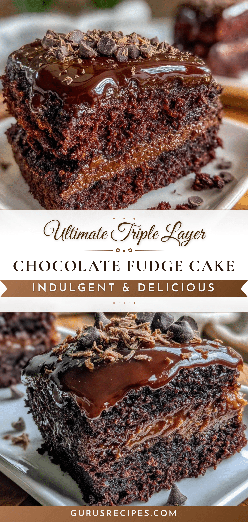 triple layer chocolate fudge sheet cake recipe