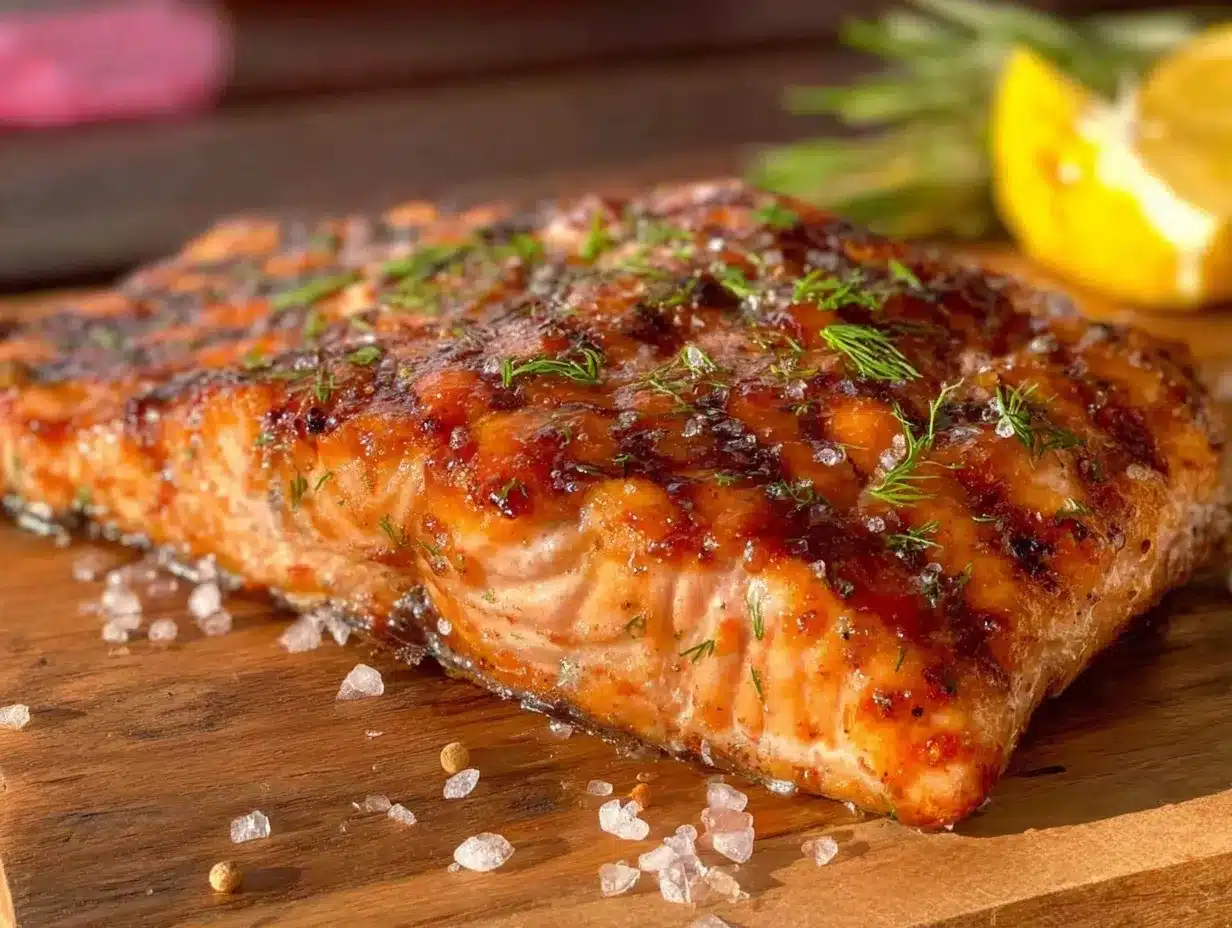 whiskey glazed cedar plank salmon preparation steps