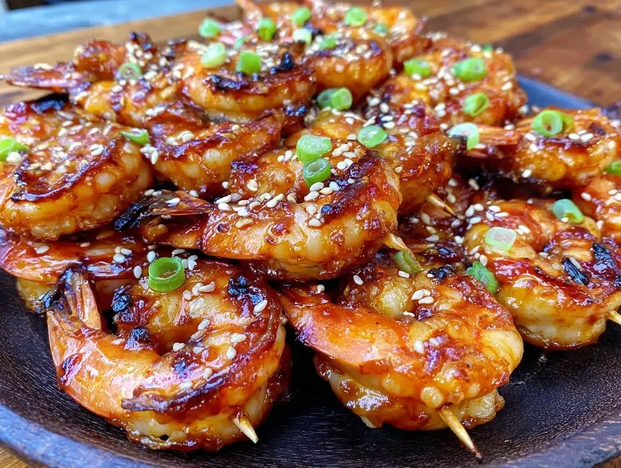 asian glazed grilled shrimp skewers preparation steps