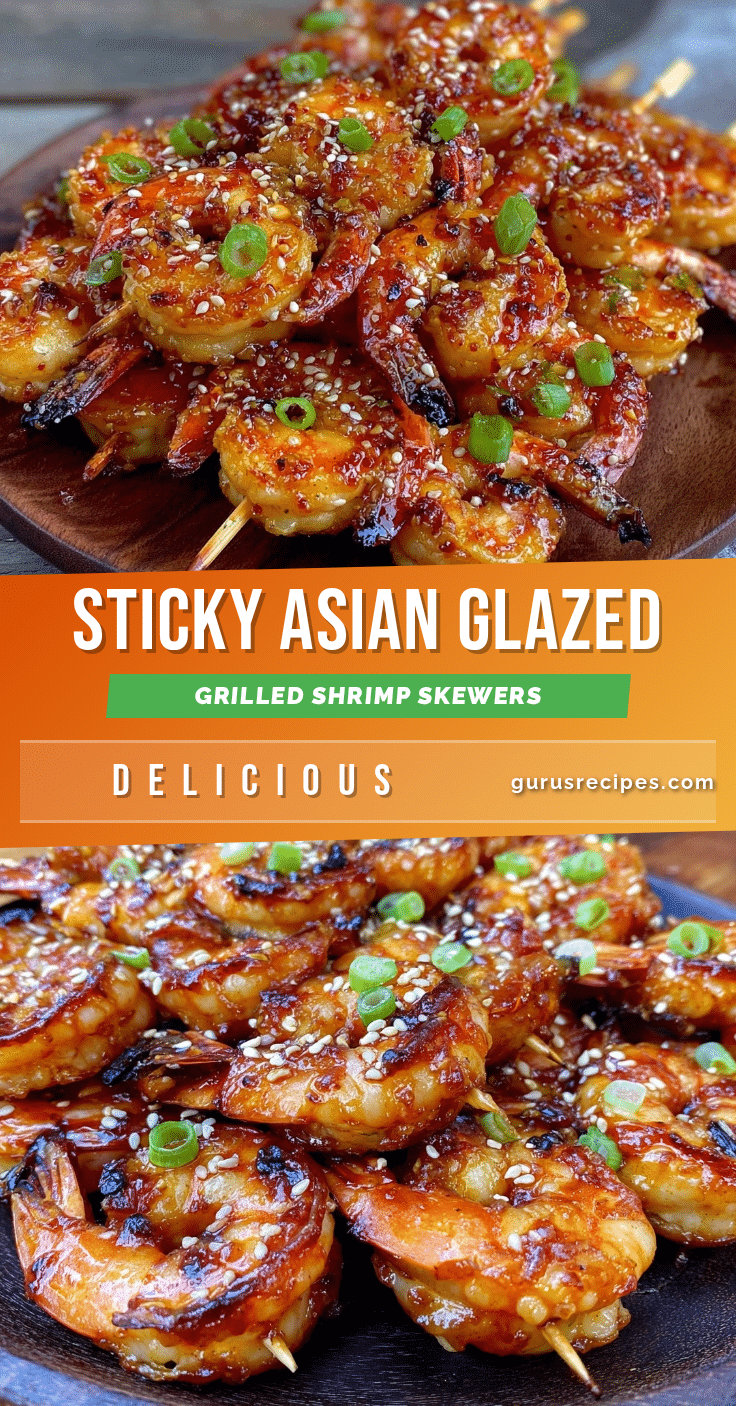 asian glazed grilled shrimp skewers recipe