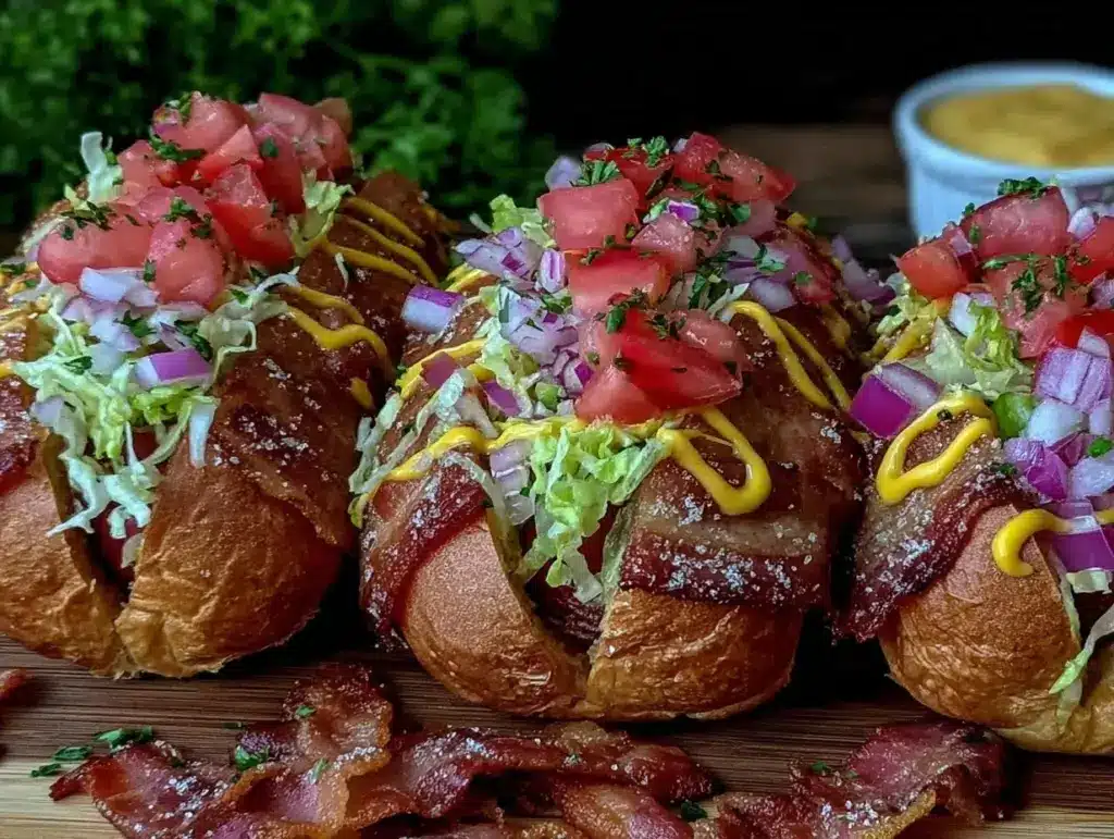 bacon-wrapped hot dogs - featured image