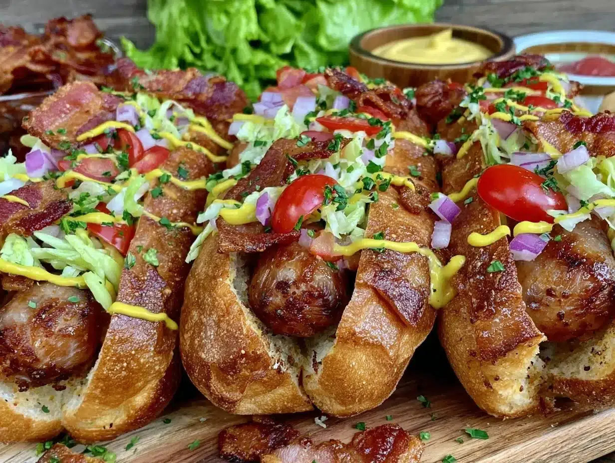 bacon-wrapped hot dogs preparation steps