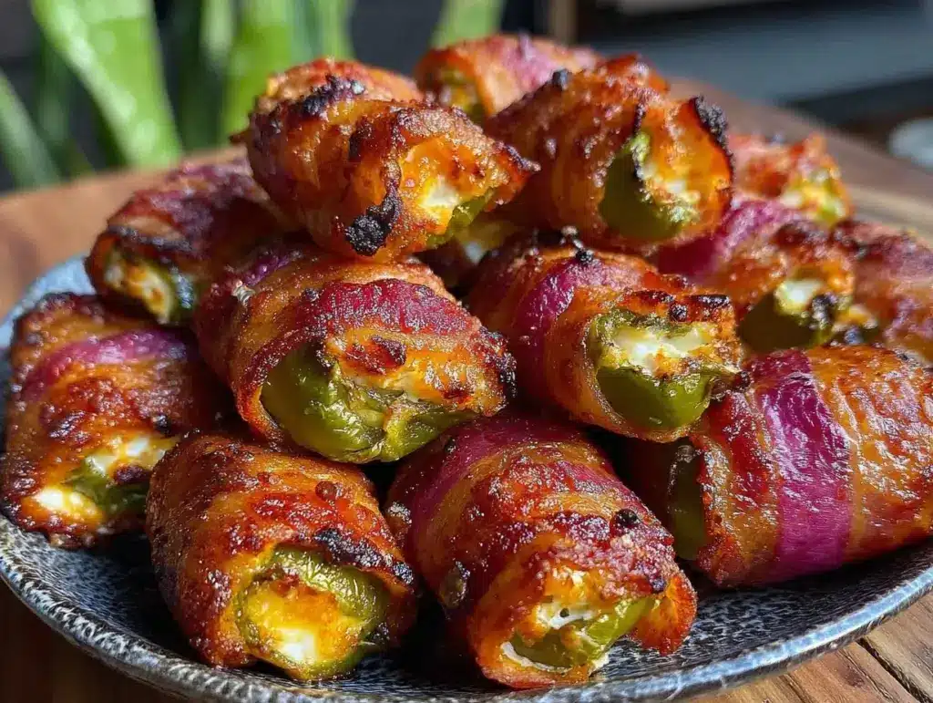 bacon-wrapped jalapeño cream cheese poppers - featured image