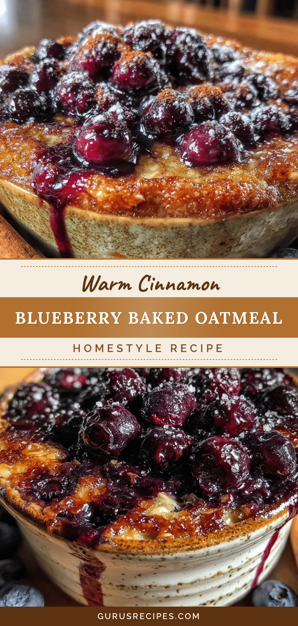 baked oatmeal with blueberries and cinnamon recipe