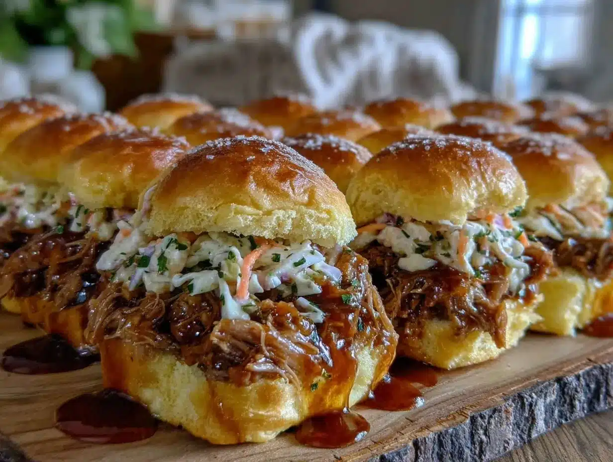 BBQ pulled pork sliders preparation steps