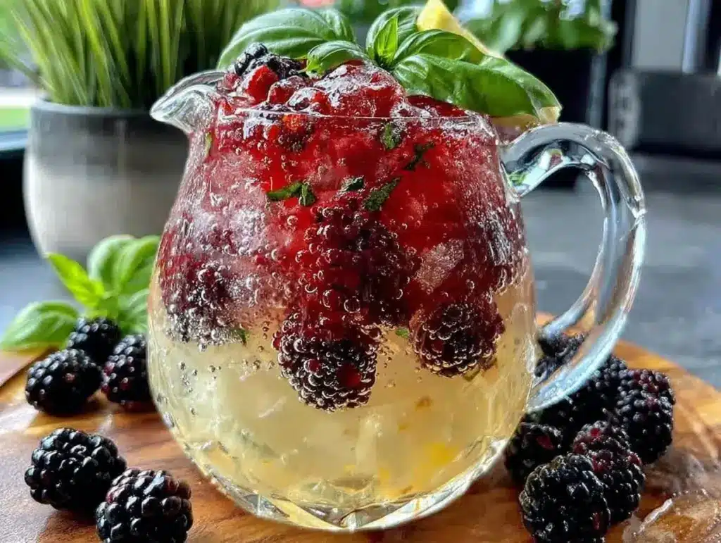 blackberry basil lemonade - featured image