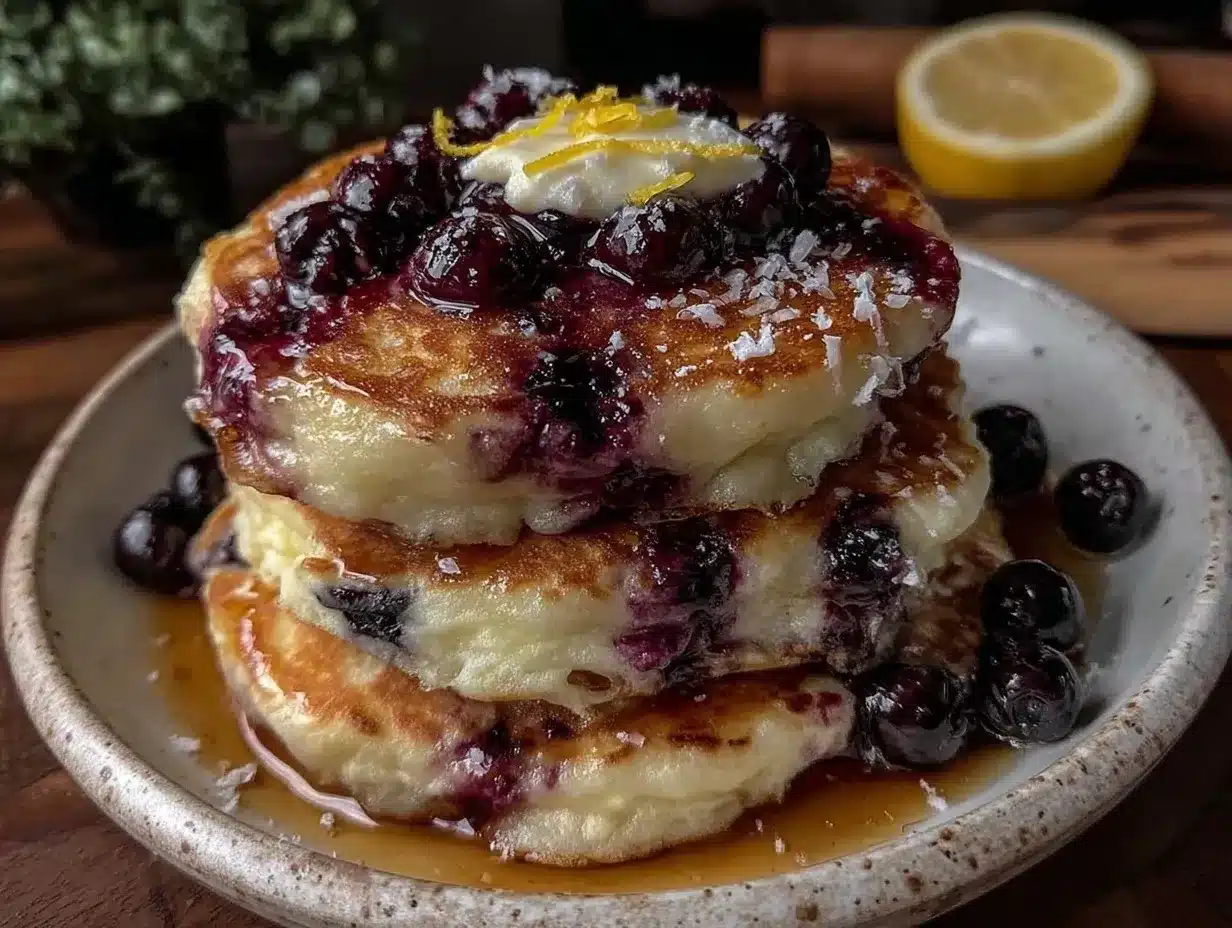 blueberry lemon ricotta pancakes preparation steps