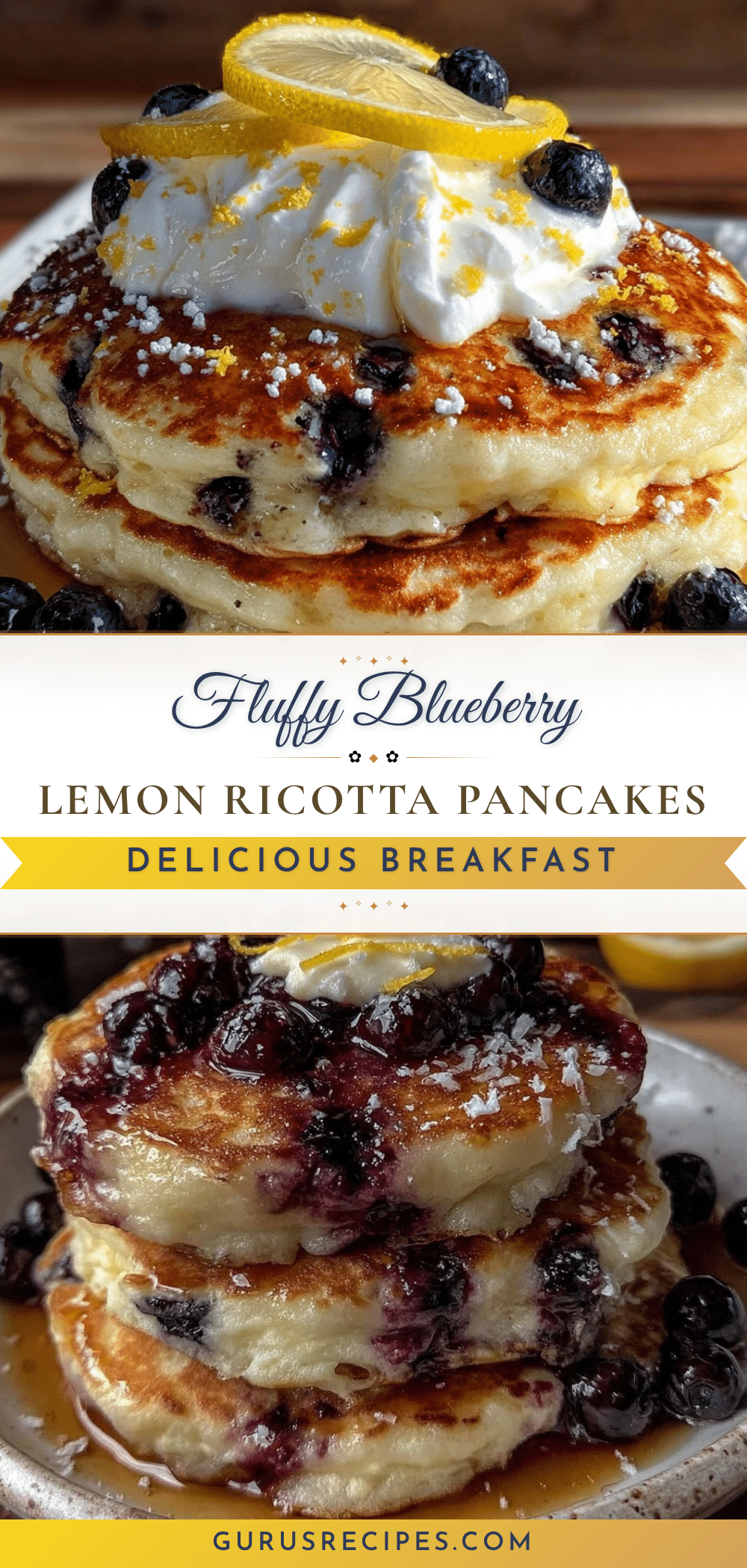 blueberry lemon ricotta pancakes recipe