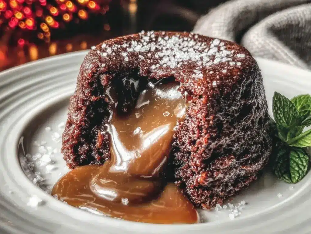 bourbon chocolate lava cake - featured image