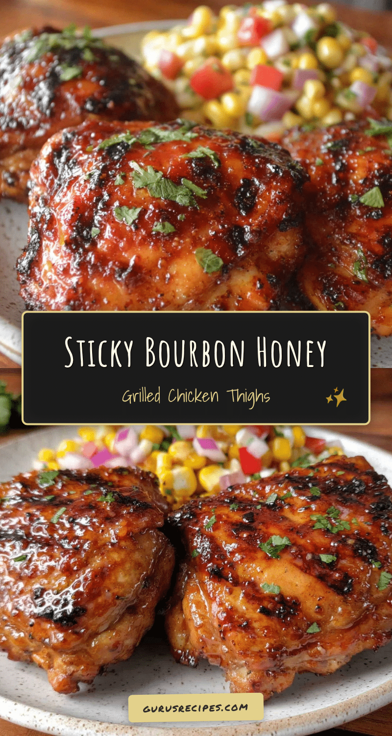 bourbon honey glazed grilled chicken thighs recipe