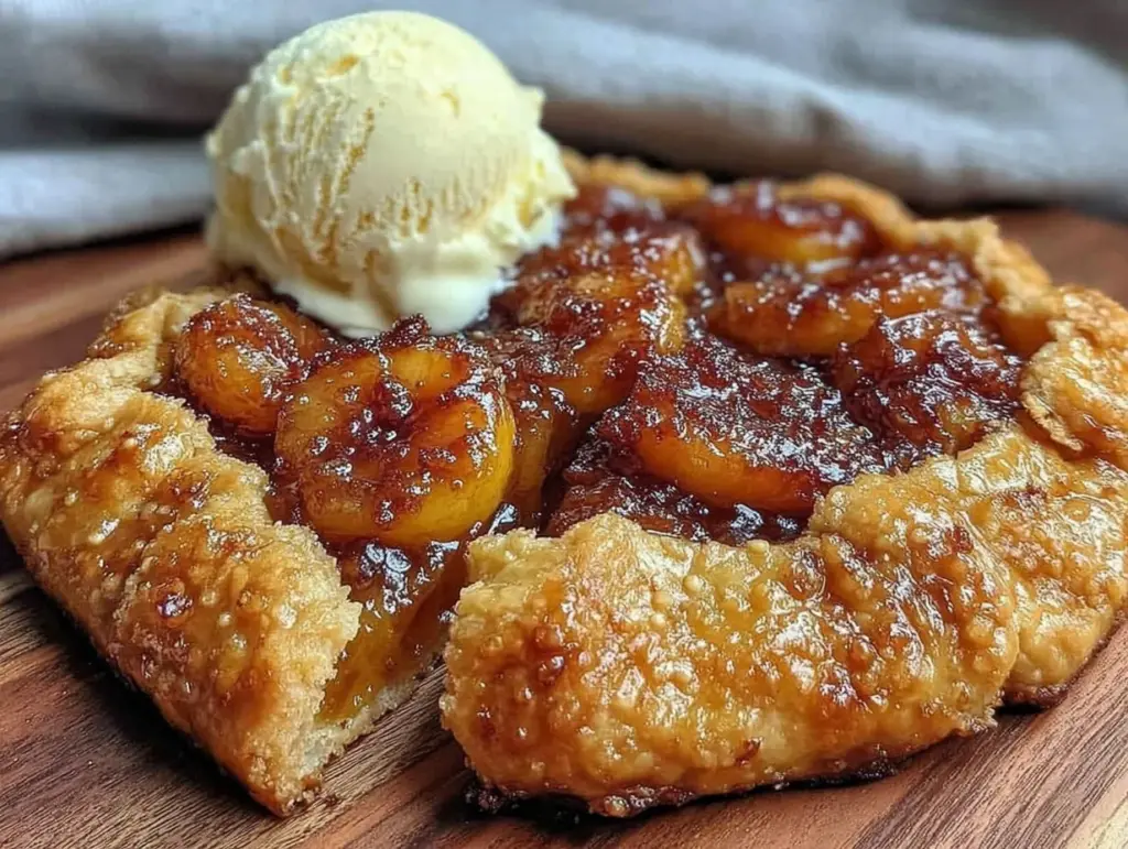 brown butter peach galette - featured image