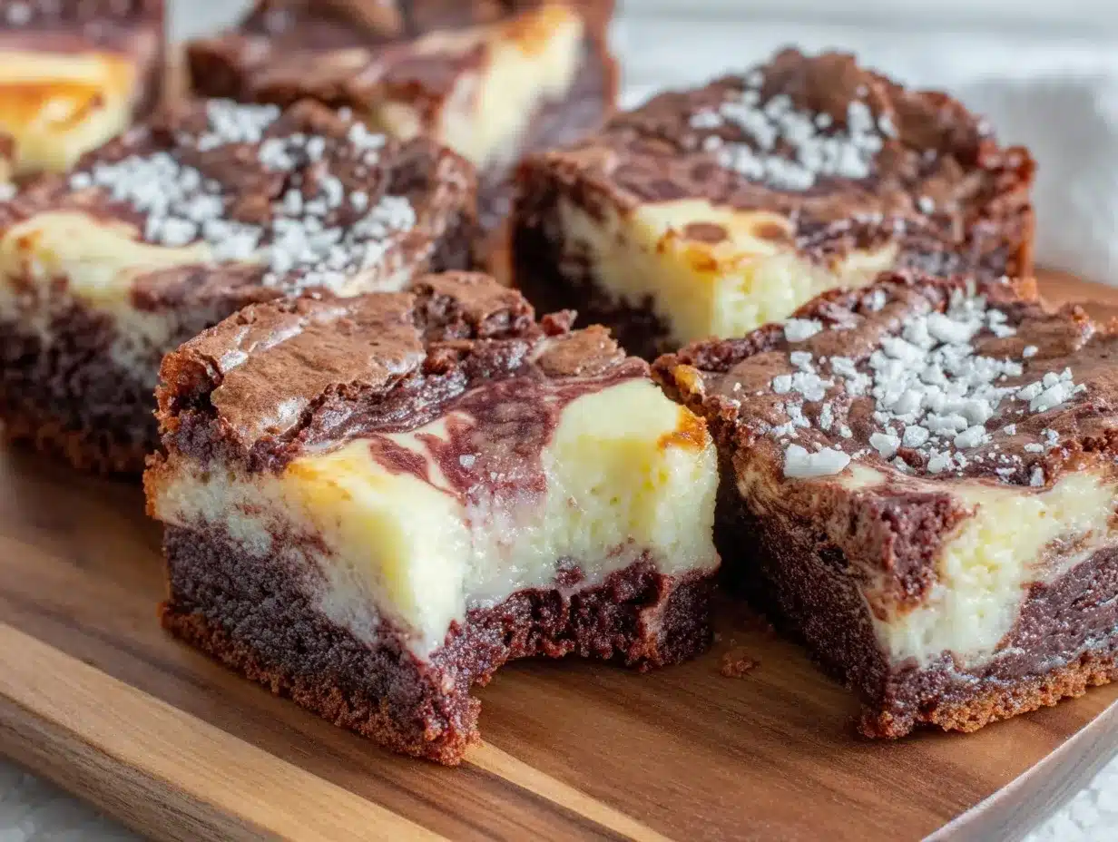 brownie cheesecake swirl bars preparation steps