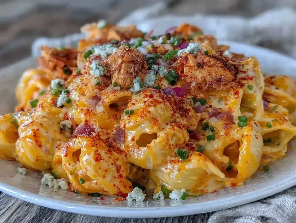 buffalo chicken mac and cheese - featured image