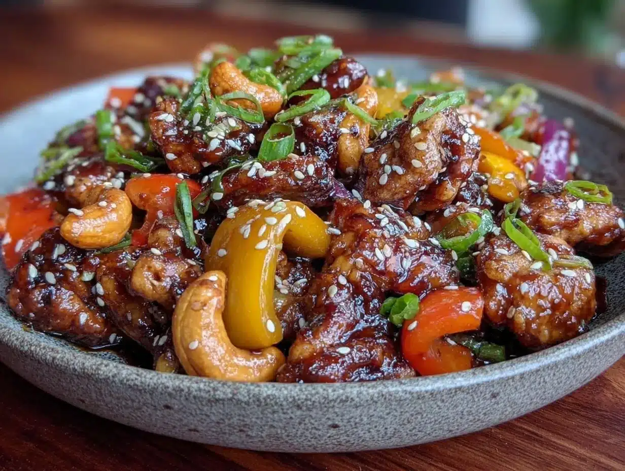 cashew chicken stir fry preparation steps