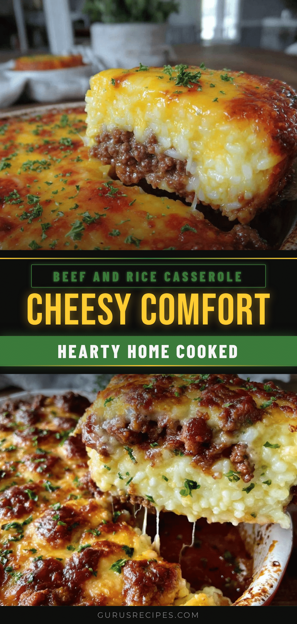 cheesy beef and rice casserole recipe