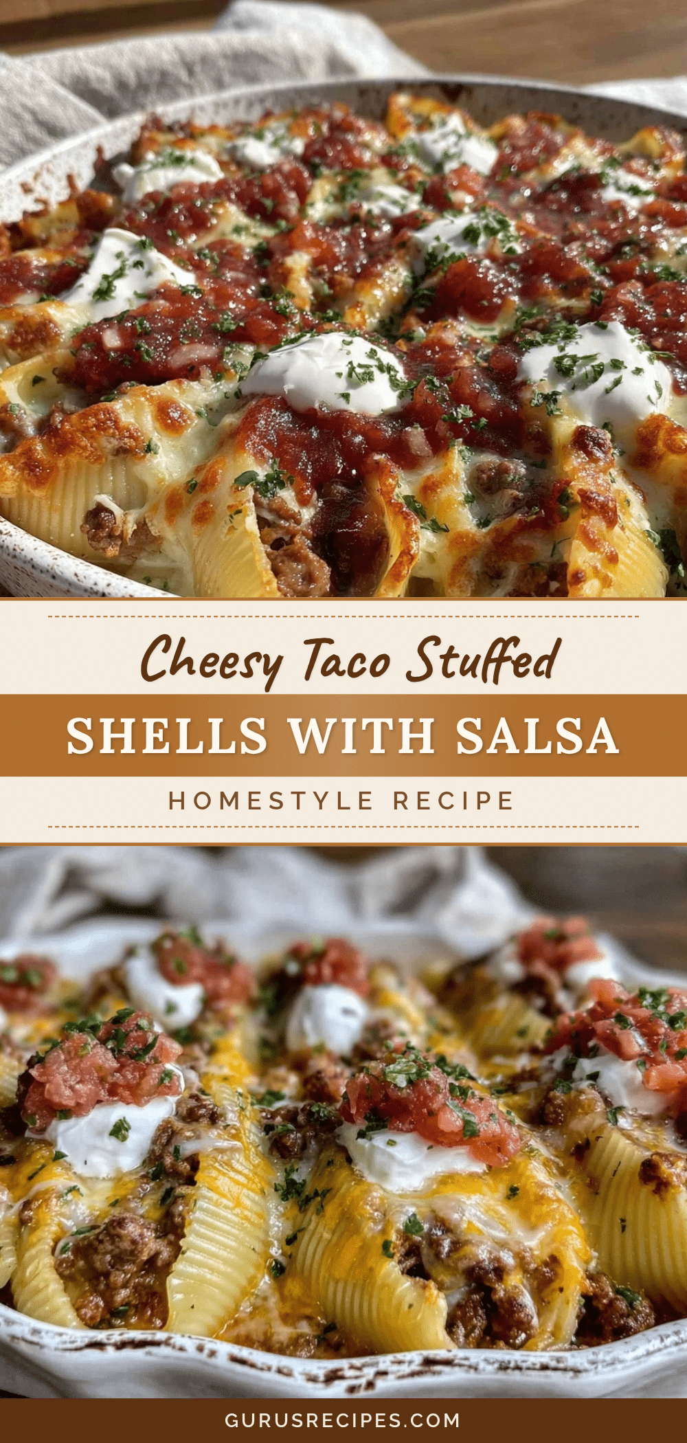 cheesy taco stuffed shells recipe