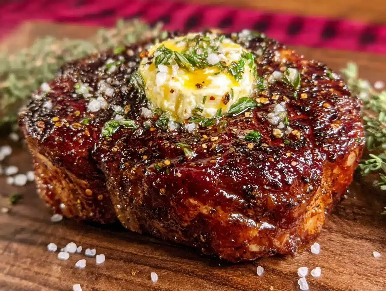 coffee-rubbed ribeye steak preparation steps