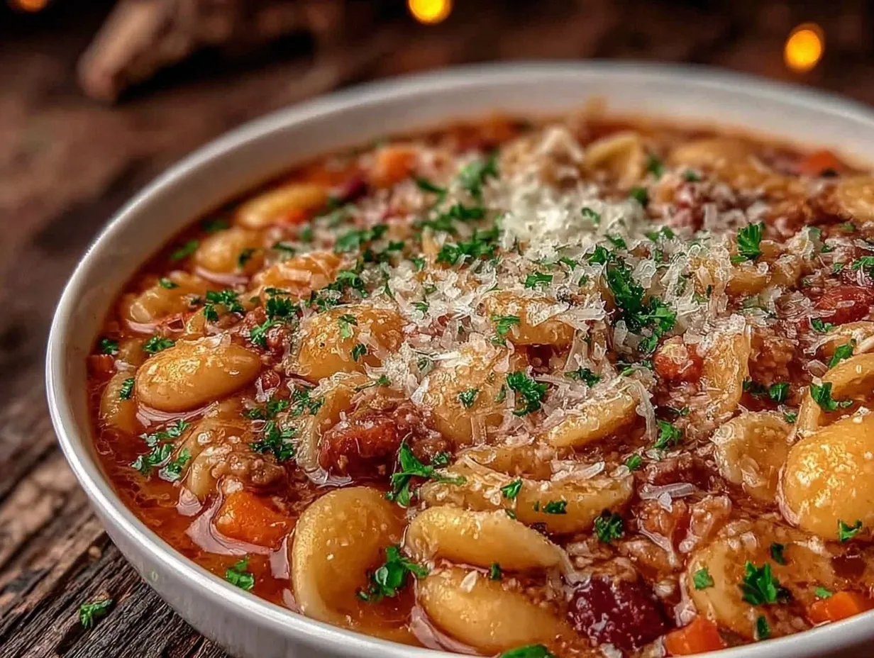 Cozy Olive Garden Pasta e Fagioli recipe preparation steps