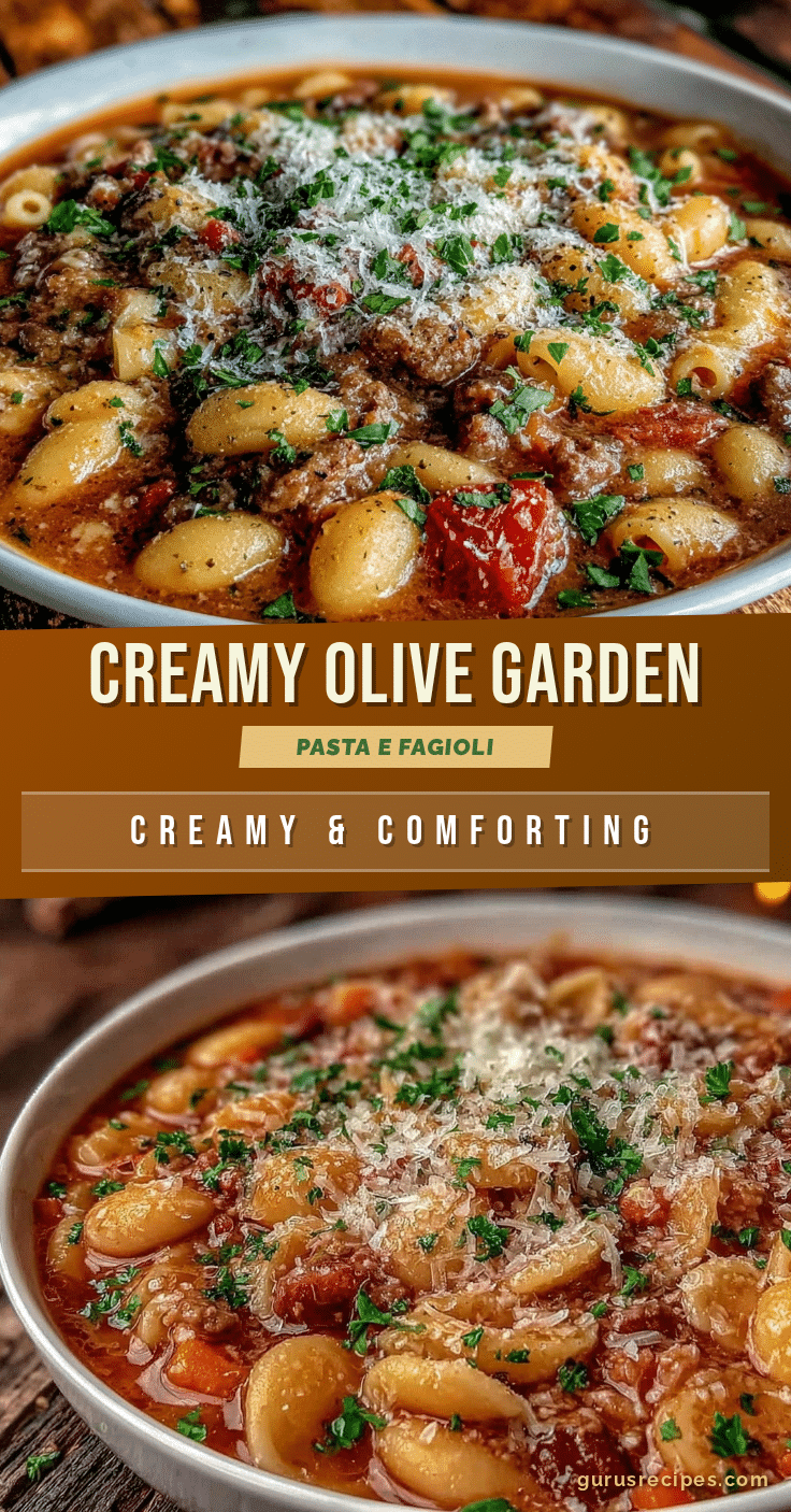 Cozy Olive Garden Pasta e Fagioli recipe recipe